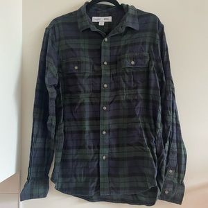 Blue and Green Flannel Shirt